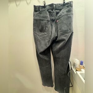 Faded black loose fit Levi jeans